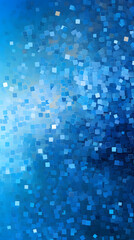 Fototapeta premium Digital blue glitter square mosaic abstract graphic poster background