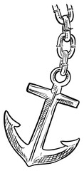 anchor handdrawn illustration
