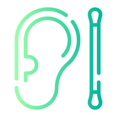 Obraz premium cotton buds gradient icon