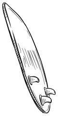 surfing board handdrawn illustration