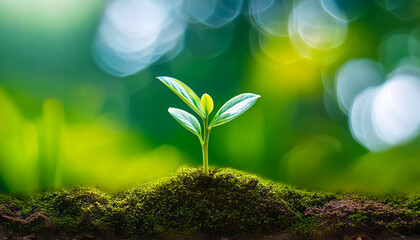 Growth of young tree environment concept.
