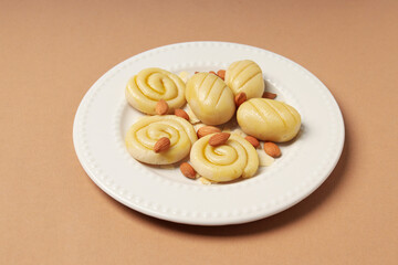 Marzipan, concept of tasty and delicious sweet food