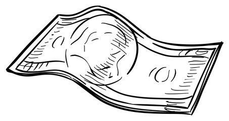 paper Money handdrawn illustration