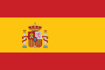 Obraz premium Spain Flag Vector Art Design , Eps Vector File