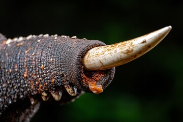 Naklejka premium A_detailed_shot_of_an_elephants_tusks