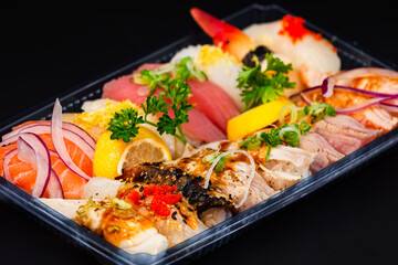 Aburi & torched assorted sushi