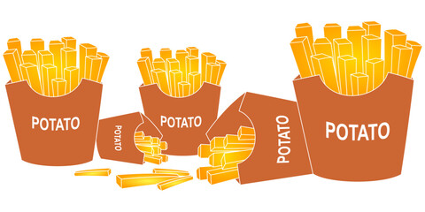 french fries snack vector design, eps 6