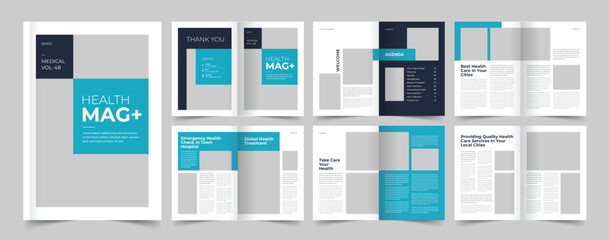 Health Magazine Template, Medical Brochure