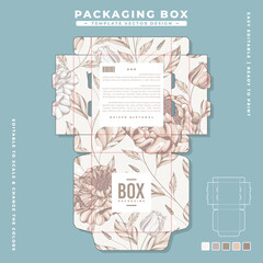 Obraz premium floral box packaging template design 25