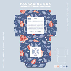 vintage floral packaging template design 15