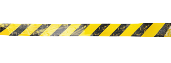 Construction ribbon isolated on transparent background