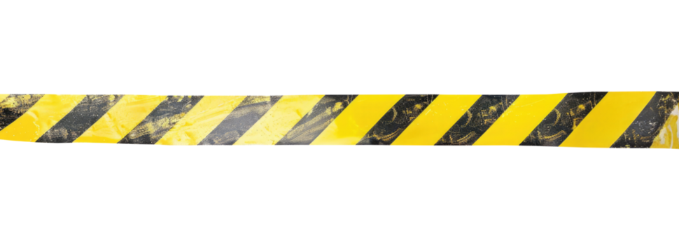 Construction ribbon isolated on transparent background