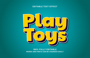play toys editable text effect in game and kids text style