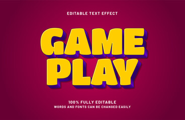 game play editable text effect in game and kids text style