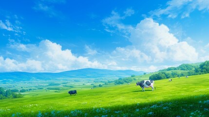 牛がいる牧場の風景14