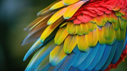 Obraz premium Vibrant Parrot Feathers