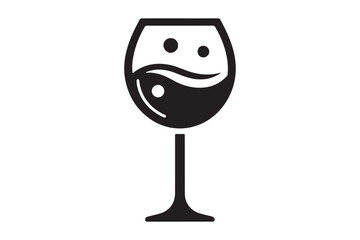 Vector Illustration of Alcohol Drink Glass Icon for Bar and Beverage Theme