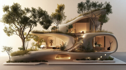 Fototapeta premium Abenteuerreise Einzelne Person in der Natur an einer Klippe Berg Gipfel Meer am Strand Outdoor Abenteuerlust an außergewöhnliche Orte Generative AI