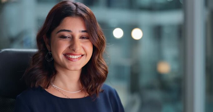 Portrait, smile or woman in office for court case, justice or fair legislation with advocate or confidence. Consultant, proud lawyer or attorney in legal firm for solution, private practice or rights