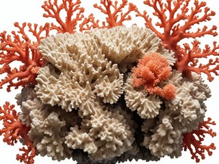 coral reef isolated on white background.