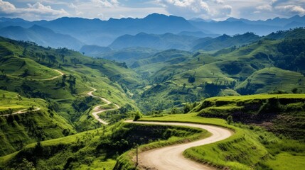 The winding road to a green mountain paradise