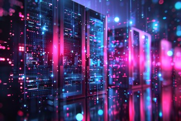 Obraz premium Colorful light trails illuminating padlocks, symbolizing dynamic cybersecurity solutions