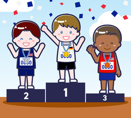 表彰式の男性選手05