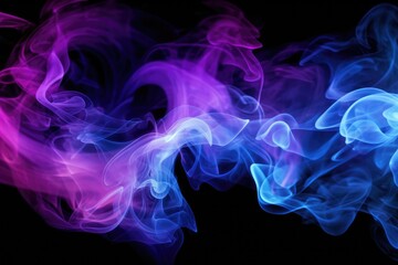 Fototapeta premium Vibrant Abstract Smoke in Purple and Blue