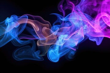 Fototapeta premium Vivid Abstract Smoke Art on Black Background