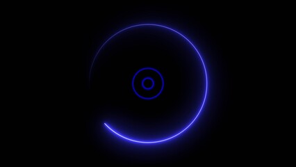 Glowing Neon ship radar and plane radar icon screen location searching background illustration.