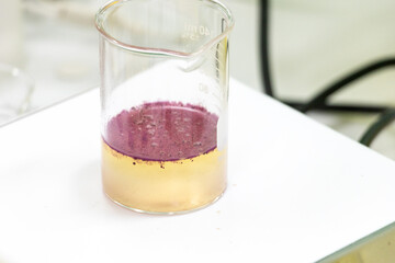 Process of Liquid soap making and Liquid soap testing in the laboratory.