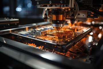 Robotic Arm Manufacturing Precision Electronic Components