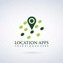 Apps Location Icon and Logo Template. Vector Illustrator