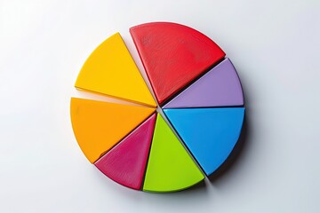 Fototapeta premium Pie chart on a white background