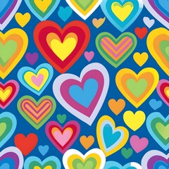 Friendship Hearts Pattern Background: Colorful Design