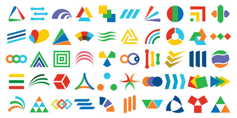 Abstract logo mega collection, flat icons for business logo. Premium Vector