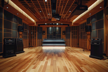 Large empty recording studio interior