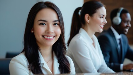 some asian girls with mask face near a monitor,