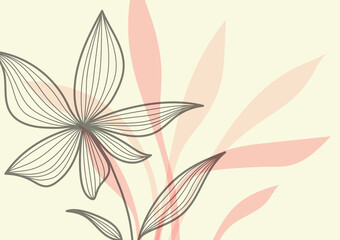 Cream color tropical soft flower natural background