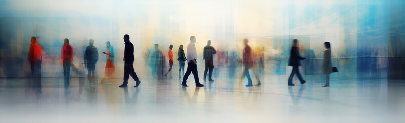 Urban Hustle: Blurred Movement of City Life