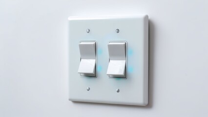  two different kinds of controls hang on the wall,