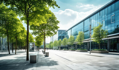 Eco-Friendly Business District Urban Oasis