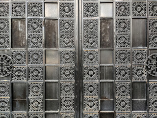 black iron church garage gates