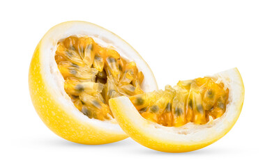 yellow passion fruit isolated on transparent png