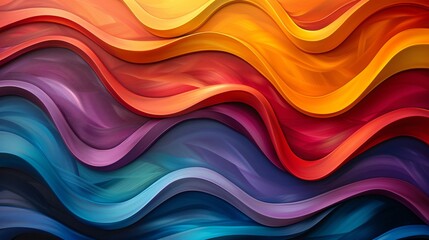 Abstract Wavy Background with Vibrant Colors