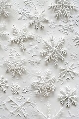 Snowflakes on a white background