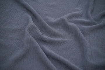 Texture of dark grey crinkle premium airflow fabric