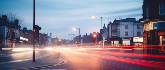 Fototapeta premium Urban Evening Traffic Light Trails