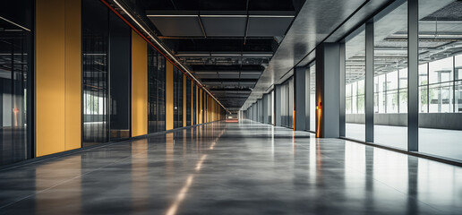 Sleek Modern Office Corridor