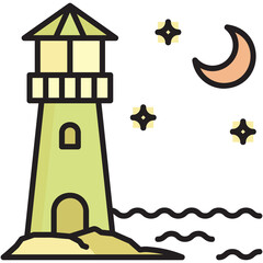 Coastal Lighthouse Icon